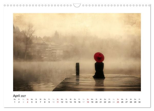 Produktbild: EIN HAUCH ROT (Wandkalender 2027 DIN A3 quer), CALVENDO Monatskalender
