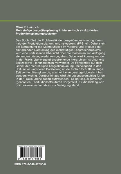 Produktbild: Mehrstufige Losgr&ouml;&szlig;enplanung in hierarchisch strukturierten Produktionsplanungssystemen