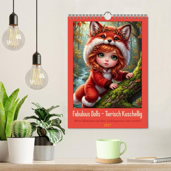 Produktbild: Fabulous Dolls - Tierisch Kuschellig (Wandkalender 2027 DIN A4 hoch), CALVENDO Monatskalender