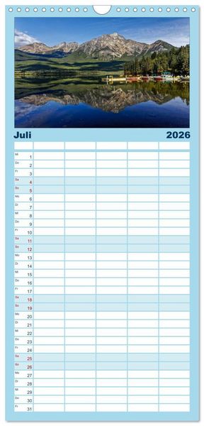 Produktbild: Familienplaner 2026 - West-Kanada mit 5 Spalten (Wandkalender, 21 x 45 cm) CALVENDO