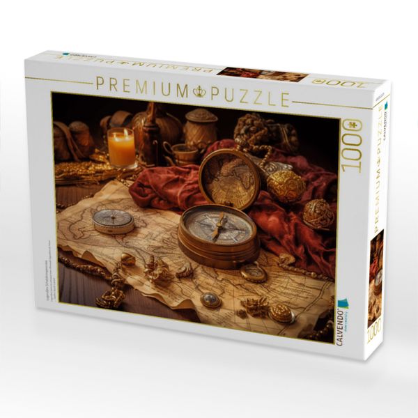 Produktbild: CALVENDO Puzzle Legend&auml;re Schatzkompassrose | 1000 Teile Lege-Gr&ouml;&szlig;e 64x48cm Foto-Puzzle f&uuml;r gl&uuml;ckliche Stunden