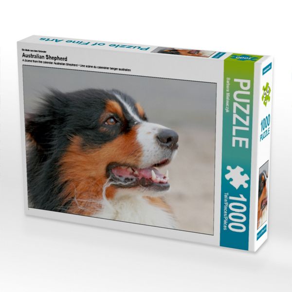 CALVENDO Puzzle Ein Motiv aus dem Kalender Australian Shepherd | 1000 Teile Lege-Größe 64x48cm Foto-Puzzle für glückliche Stunden