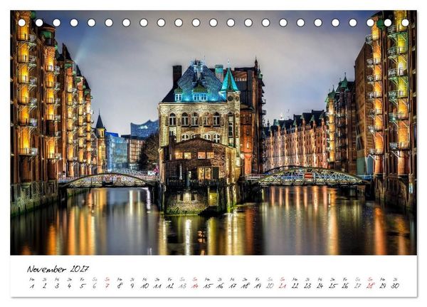 Produktbild: Mit Hamburg durchs Jahr 2027 (Tischkalender 2027 DIN A5 quer), CALVENDO Monatskalender