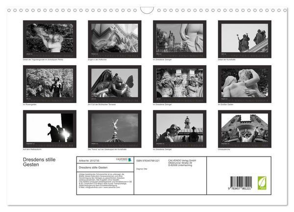 Produktbild: Dresdens stille Gesten (Wandkalender 2026 DIN A3 quer), CALVENDO Monatskalender