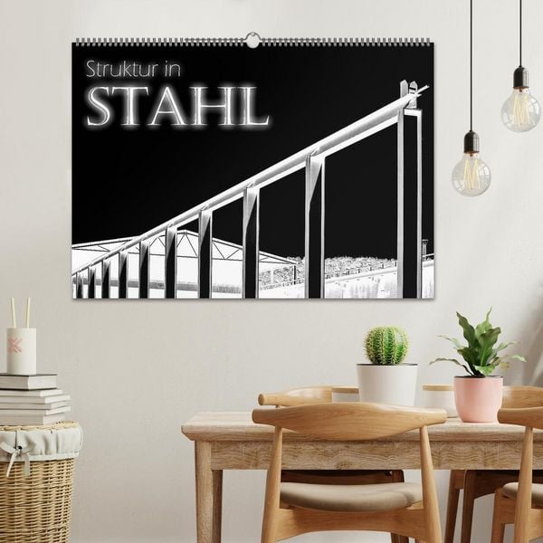 Produktbild: Struktur in Stahl (Wandkalender 2026 DIN A2 quer), CALVENDO Monatskalender