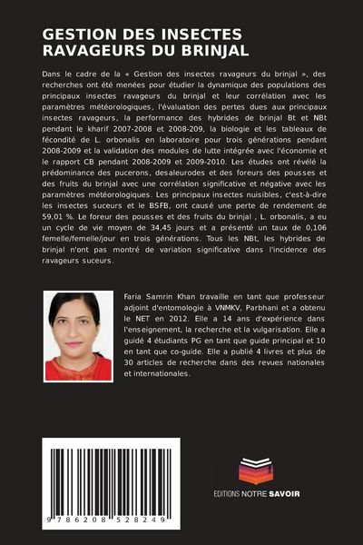 Produktbild: GESTION DES INSECTES RAVAGEURS DU BRINJAL