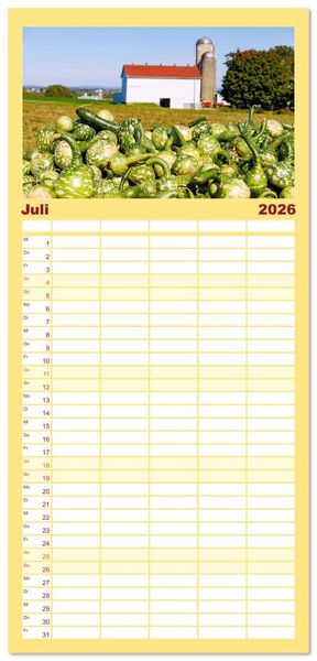 Produktbild: Familienplaner 2026 - Pennsylvania. Die Wiege der USA zwischen Tradition und Moderne mit 5 Spalten (Wandkalender, 21 x 45 cm) CALVENDO