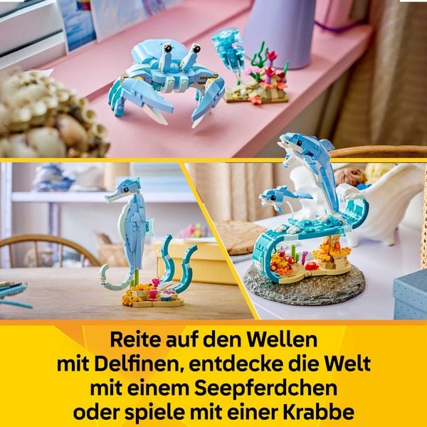 Produktbild: LEGO Creator 3-in-1-Set 31385 Meerestiere: Wundersch&ouml;ne Delfine, Spiel