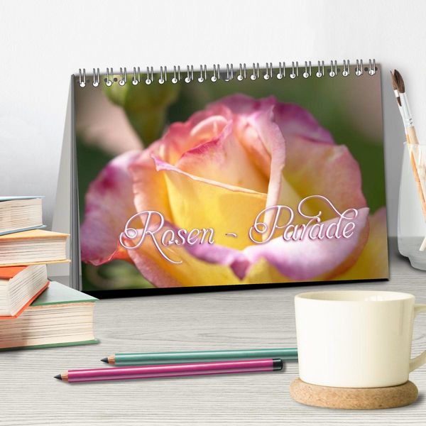 Produktbild: Rosen - Parade (Tischkalender 2026 DIN A5 quer), CALVENDO Monatskalender