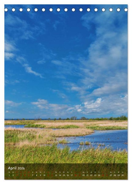 Produktbild: Wunderbare Ostseelandschaft Fischland-Dar&szlig;-Zingst (Tischkalender 2026 DIN A5 hoch), CALVENDO Monatskalender