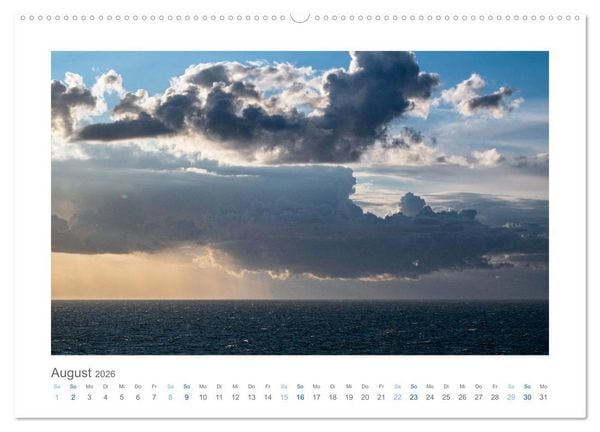 Produktbild: Bewegte Wolken, Stille Landschaften (Wandkalender 2026 DIN A2 quer), CALVENDO Monatskalender