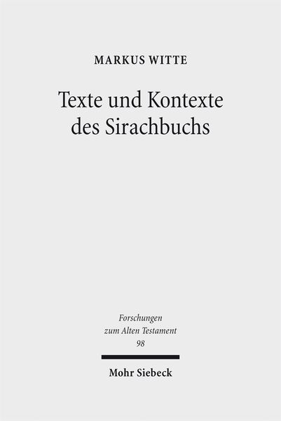 Produktbild: Texte und Kontexte des Sirachbuchs
