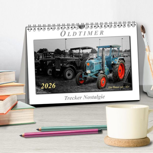 Produktbild: Oldtimer - Trecker Nostalgie (Tischkalender 2026 DIN A5 quer), CALVENDO Monatskalender