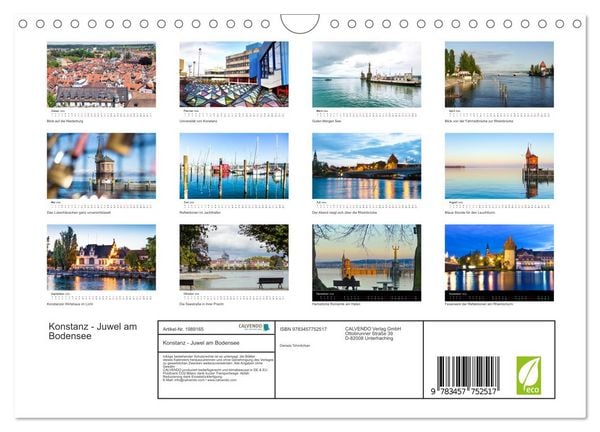 Produktbild: Konstanz - Juwel am Bodensee (Wandkalender 2026 DIN A4 quer), CALVENDO Monatskalender
