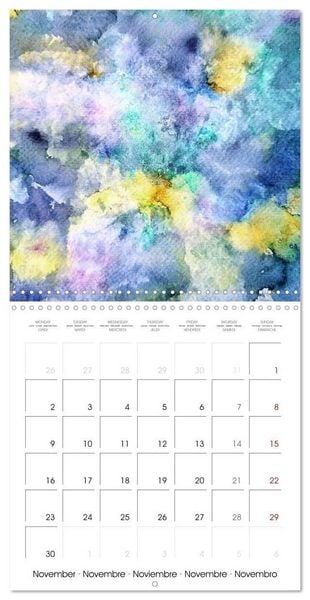 Produktbild: Emerald Waves - Watercolour experiments in green and blue (Wall Calendar 2026 12 &times; 12 Inch) CALVENDO 12 Month Wall Calendar
