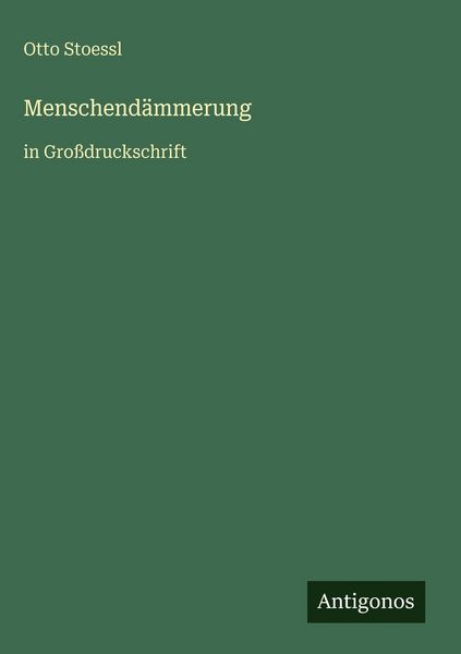 Produktbild: Menschend&auml;mmerung