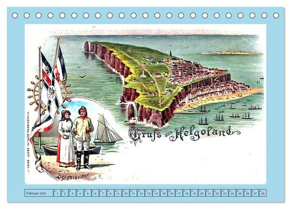 Produktbild: Gru&szlig; aus Helgoland (Tischkalender 2026 DIN A5 quer), CALVENDO Monatskalender