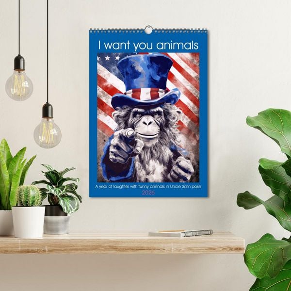 Produktbild: I want you animals (Wall Calendar 2026 DIN A3 portrait), CALVENDO 12 Month Wall Calendar