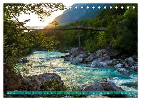 Produktbild: Reise durch das Soca-Tal - Unterwegs im sch&ouml;nen Slowenien (Tischkalender 2026 DIN A5 quer), CALVENDO Monatskalender