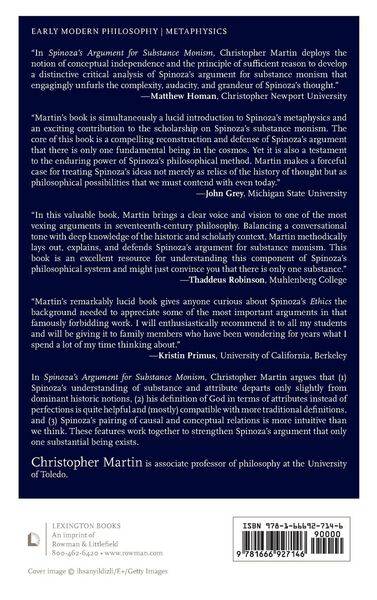 Produktbild: Spinoza's Argument for Substance Monism