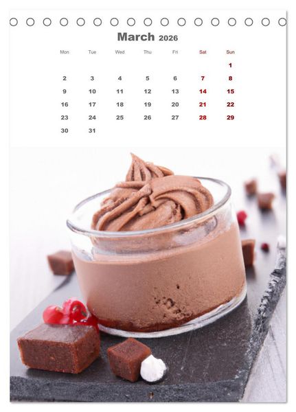 Produktbild: Culinary Creations (Desk Calendar 2026 DIN A5 portrait), CALVENDO 12 Month DeskCalendar