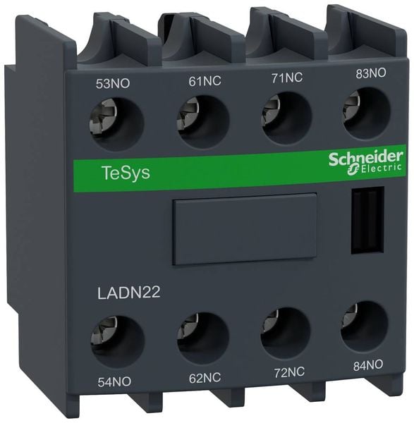 Schneider Electric LADN22 Hilfsschalterblock 2 Schließer, 2 Öffner 1St.