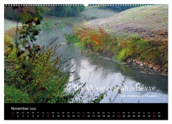 Produktbild: Die Wetterau mit Mundart-Statements (hochwertiger Premium Wandkalender 2026 DIN A2 quer), Kunstdruck in Hochglanz