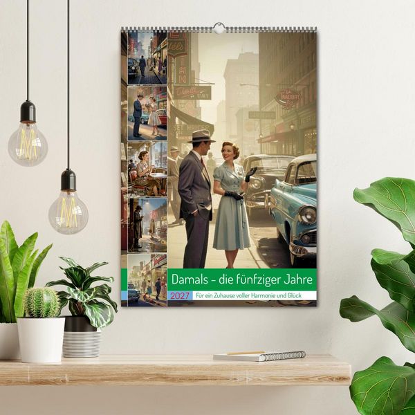 Produktbild: Damals - die f&uuml;nfziger Jahre (Wandkalender 2027 DIN A2 hoch), CALVENDO Monatskalender