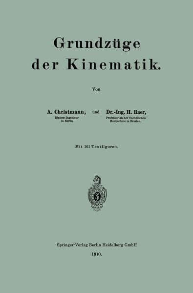 Produktbild: Grundz&uuml;ge der Kinematik