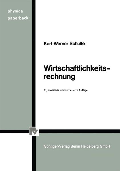 Produktbild: Wirtschaftlichkeitsrechnung
