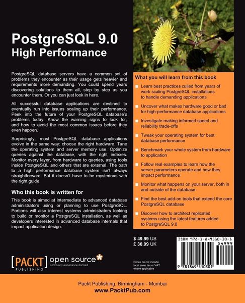 Produktbild: PostgreSQL 9.0 High Performance