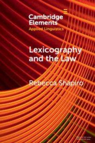 Produktbild: Lexicography and the Law