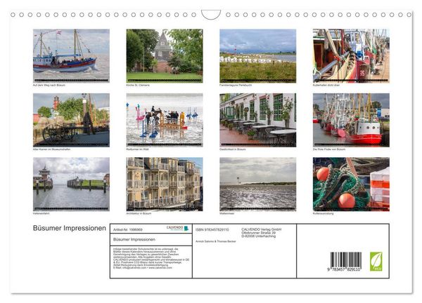 Produktbild: B&uuml;sumer Impressionen (Wandkalender 2026 DIN A3 quer), CALVENDO Monatskalender