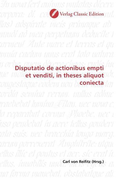 Produktbild: Disputatio de actionibus empti et venditi, in theses aliquot coniecta