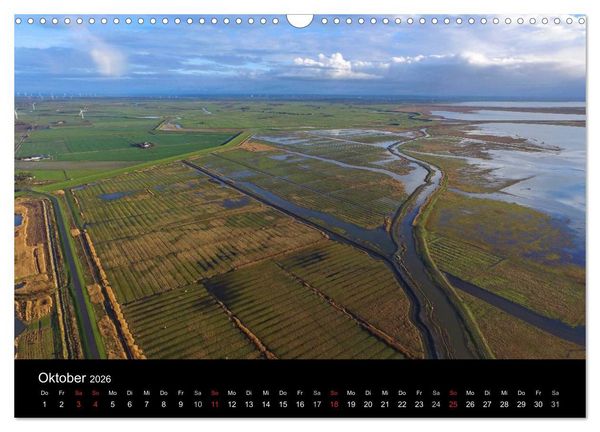 Produktbild: Luftaufnahmen - Faszinierendes Nordfriesland (Wandkalender 2026 DIN A3 quer), CALVENDO Monatskalender