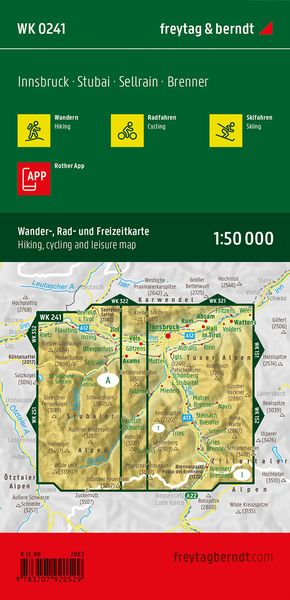 Produktbild: Freytag & berndt Wanderkarte WK 0241 Innsbruck, Stubai - Sellrain - Brenner 1:50.000