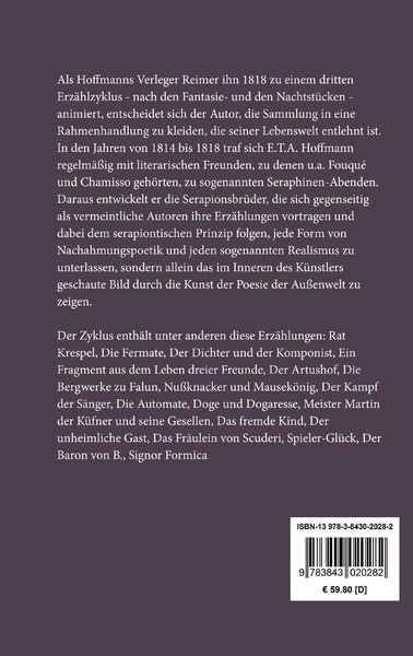Produktbild: Die Serapionsbr&uuml;der