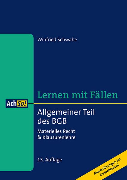 Produktbild: Allgemeiner Teil des BGB