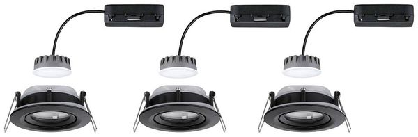 Produktbild: Paulmann 93082 Set Nova Plus LED-Einbauleuchte LED 6W Schwarz