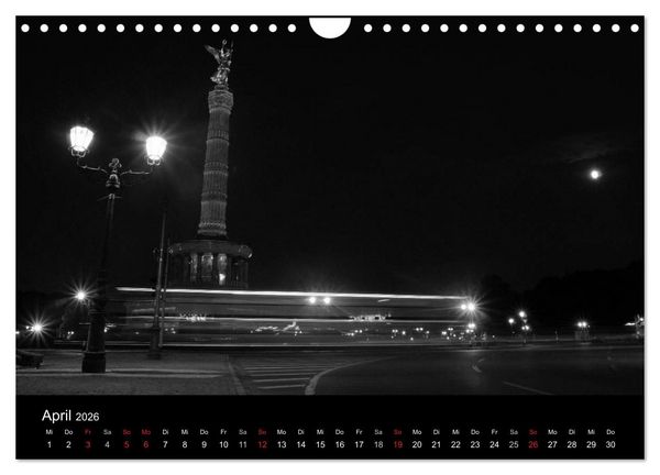 Produktbild: BLACK 'N WHITE (Wandkalender 2026 DIN A4 quer), CALVENDO Monatskalender