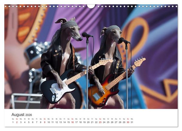 Produktbild: Funny Greyhounds - Windhunde mal anders (Wandkalender 2026 DIN A3 quer), CALVENDO Monatskalender