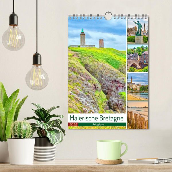 Produktbild: Malerische Bretagne - Reiseplaner (Wandkalender 2026 DIN A4 hoch), CALVENDO Monatskalender