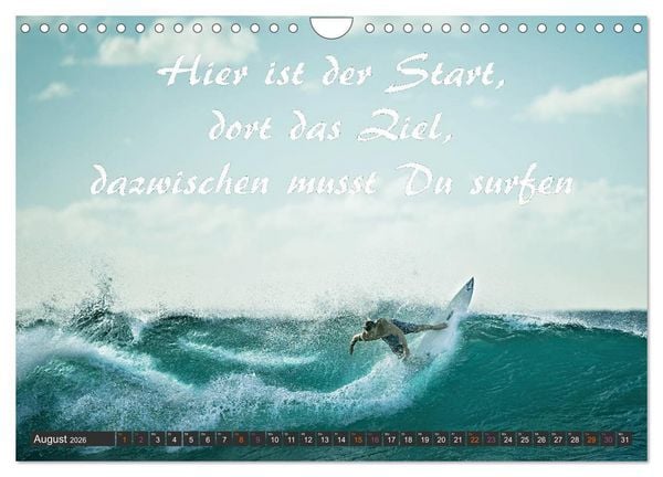 Produktbild: Sport Spruchkalender (Wandkalender 2026 DIN A4 quer), CALVENDO Monatskalender