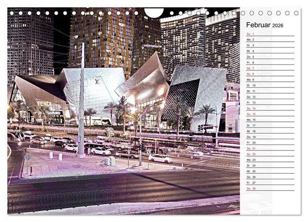 Produktbild: Las Vegas - Die bunte Welt der Casinos (Wandkalender 2026 DIN A4 quer), CALVENDO Monatskalender