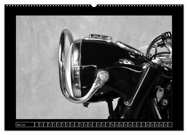 Produktbild: BMW R69S in schwarzweiss (Wandkalender 2026 DIN A2 quer), CALVENDO Monatskalender