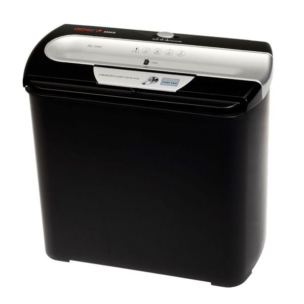 Produktbild: Aktenvernichter 255 CD schwarz bis 7 Blatt A480g + CDs Papierkorb 12 Liter