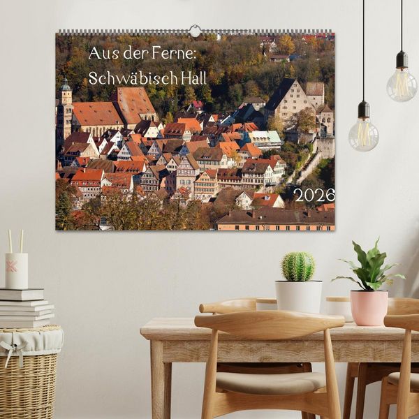 Produktbild: Aus der Ferne: Schw&auml;bisch Hall 2026 (Wandkalender 2026 DIN A2 quer), CALVENDO Monatskalender
