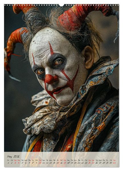 Produktbild: Circus Faces (High Quality Premium Wall Calendar 2026 DIN A2 portrait),CALVENDO 12 Month Wall Calendar
