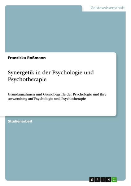 Produktbild: Synergetik in der Psychologie und Psychotherapie