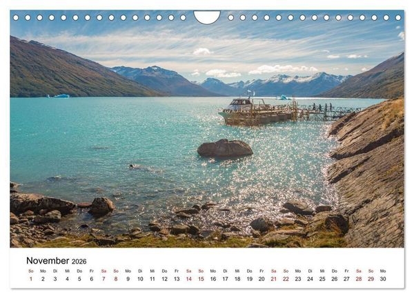 Produktbild: Patagonien, Los Glaciares Nationalpark: Perito Moreno Gletscher (Wandkalender 2026 DIN A4 quer), CALVENDO Monatskalender